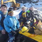 Tom Ivar, Simen, Tommy og Emma var de fire yngste av totalt 9 som tok lisens for Snowcross denne dagen.
